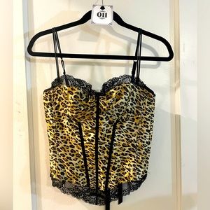 #011 Fredricks of Hollywood Cheetah Corset Size 34